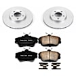 CRK1318 Front Brake Disc and Pad Kit, Geomet Coated, Plain Surface, 5 Lugs, 293 mm, Ceramic, Z17 Evolution Geomet Coated