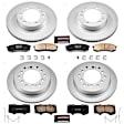 4-Wheel Set Power Stop&reg; CRK138 Front and Rear Genuine Geomet&reg; Coated Rotor and Low-Dust Ceramic Brake Pad Kit