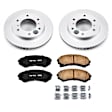 CRK148 Front Brake Disc and Pad Kit, Geomet Coated, Plain Surface, 6 Lugs, 290 mm, Ceramic, Z17 Evolution Geomet Coated