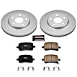 CRK1617 Front Brake Disc and Pad Kit, Geomet Coated, Plain Surface, 5 Lugs, 276.2 mm, Ceramic, Z17 Evolution Geomet Coated