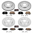 4-Wheel Set Power Stop&reg; CRK1618 Front and Rear Genuine Geomet&reg; Coated Rotor and Low-Dust Ceramic Brake Pad Kit
