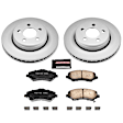 CRK1631 Front Brake Disc and Pad Kit, Geomet Coated, Plain Surface, 5 Lugs, 302 mm, Ceramic, Z17 Evolution Geomet Coated