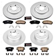 2015 Dodge Challenger - Front and Rear Brake Disc and Pad Kit, Plain Surface, 5 Lugs, 320 mm, Ceramic, With Single Piston Caliper, 3.6L 6Cyl, Z17 Evolution Geomet Coated