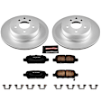CRK179 Rear Brake Disc and Pad Kit, Plain Surface 5 Lugs 308 mm Ceramic Z17 Evolution Geomet Coated