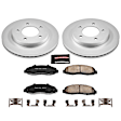 2001 Ford F-150 - Front Brake Disc and Pad Kit, Geomet Coated, Plain Surface, 5 Lugs, 308 mm, Ceramic, 4WD,  5 Stud, 4.2L 6Cyl, Z17 Evolution Geomet Coated