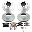 4-Wheel Set Power Stop&reg; CRK1907 Front and Rear Genuine Geomet&reg; Coated Rotor and Low-Dust Ceramic Brake Pad Kit