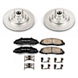 CRK1914 Front Brake Disc and Pad Kit, Geomet Coated, Plain Surface, 5 Lugs, 308 mm, Ceramic, Z17 Evolution Geomet Coated