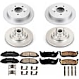 4-Wheel Set Power Stop&reg; CRK1915 Front and Rear Genuine Geomet&reg; Coated Rotor and Low-Dust Ceramic Brake Pad Kit