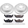 CRK1950 Rear Brake Disc and Pad Kit, Plain Surface 6 Lugs 348 mm Ceramic Z17 Evolution Geomet Coated