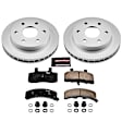 CRK1970 Front Brake Disc and Pad Kit, Geomet Coated, Plain Surface, 6 Lugs, 295 mm, Ceramic, Z17 Evolution Geomet Coated