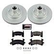 CRK1985 Front Brake Disc and Pad Kit, Geomet Coated, Plain Surface, 5 Lugs, 267 mm, Ceramic, Z17 Evolution Geomet Coated