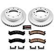 CRK2020 Front Brake Disc and Pad Kit, Geomet Coated, Plain Surface, 8 Lugs, 324 mm, Ceramic, Z17 Evolution Geomet Coated