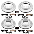4-Wheel Set Power Stop&reg; CRK2027 Front and Rear Genuine Geomet&reg; Coated Rotor and Low-Dust Ceramic Brake Pad Kit