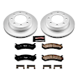 2001 Chevrolet Silverado 1500 HD - Rear Brake Disc and Pad Kit, Geomet Coated, Plain Surface, 8 Lugs, 330 mm, Ceramic, 6.0L 8Cyl, Z17 Evolution Geomet Coated