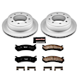 CRK2041 Rear Brake Disc and Pad Kit, Geomet Coated, Plain Surface, 8 Lugs, 330 mm, Ceramic, Z17 Evolution Geomet Coated