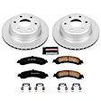 2000 Chevrolet Tahoe - Rear Brake Disc and Pad Kit, Geomet Coated, Plain Surface, 6 Lugs, 330 mm, Ceramic, With Rear Disc, with 2 Piston Rear Calipers, 4.8L 8Cyl, Z17 Evolution Geomet Coated