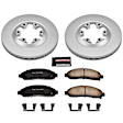 CRK2066 Front Brake Disc and Pad Kit, Geomet Coated, Plain Surface, 6 Lugs, 279.9 mm, Ceramic, Z17 Evolution Geomet Coated