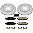 CRK211 Front Brake Disc and Pad Kit, Geomet Coated, Plain Surface, 6 Lugs, 320 mm, Ceramic, Z17 Evolution Geomet Coated