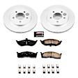 CRK2140 Front Brake Disc and Pad Kit, Plain Surface, 5 Lugs, 282 mm, Ceramic, Z17 Evolution Geomet Coated