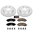 CRK2163 Front Brake Disc and Pad Kit, Geomet Coated, Plain Surface, 5 Lugs, 336 mm, Ceramic, Z17 Evolution Geomet Coated