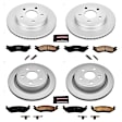4-Wheel Set Power Stop&reg; CRK2166 Front and Rear Genuine Geomet&reg; Coated Rotor and Low-Dust Ceramic Brake Pad Kit