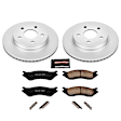 CRK2167 Front Brake Disc and Pad Kit, Geomet Coated, Plain Surface, 5 Lugs, 336 mm, Ceramic, Z17 Evolution Geomet Coated