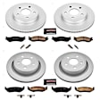 4-Wheel Set Power Stop&reg; CRK2168 Front and Rear Genuine Geomet&reg; Coated Rotor and Low-Dust Ceramic Brake Pad Kit