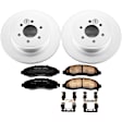 CRK2187 Front Brake Disc and Pad Kit, Plain Surface, 6 Lugs, 308 mm, Ceramic, Z17 Evolution Geomet Coated