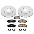 2009 Honda CR-V - Front Brake Disc and Pad Kit, Geomet Coated, Plain Surface, 5 Lugs, 296 mm, Ceramic, Z17 Evolution Geomet Coated