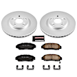 CRK2292 Front Brake Disc and Pad Kit, Geomet Coated, Plain Surface, 5 Lugs, 299.9 mm, Ceramic, Z17 Evolution Geomet Coated