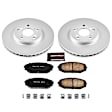 CRK2299 Front Brake Disc and Pad Kit, Geomet Coated, Plain Surface, 5 Lugs, 299.9 mm, Ceramic, Z17 Evolution Geomet Coated