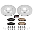 CRK2302 Front Brake Disc and Pad Kit, Geomet Coated, Plain Surface, 5 Lugs, 299.9 mm, Ceramic, Z17 Evolution Geomet Coated