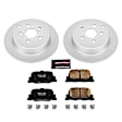 2006 Scion tC - Rear Brake Disc and Pad Kit, Geomet Coated, Plain Surface, 5 Lugs, 268 mm, Ceramic, 2.4L 4Cyl, Z17 Evolution Geomet Coated