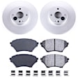 CRK2353 Front Brake Disc and Pad Kit, Plain Surface 4 Lugs 269.5 mm Ceramic Z17 Evolution Geomet Coated