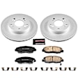 CRK2384 Front Brake Disc and Pad Kit, Geomet Coated, Plain Surface, 5 Lugs, 261.6 mm, Ceramic, Z17 Evolution Geomet Coated