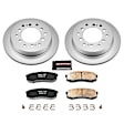 CRK2405 Rear Brake Disc and Pad Kit, Plain Surface 6 Lugs 312 mm Ceramic Z17 Evolution Geomet Coated
