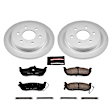 CRK2445 Rear Brake Disc and Pad Kit, Geomet Coated, Plain Surface, 6 Lugs, 319.6 mm, Ceramic, Z17 Evolution Geomet Coated