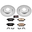 CRK2450 Rear Brake Disc and Pad Kit, Geomet Coated, Plain Surface, 5 Lugs, 280 mm, Ceramic, Z17 Evolution Geomet Coated