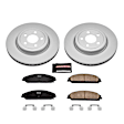 CRK2560 Front Brake Disc and Pad Kit, Geomet Coated, Plain Surface, 5 Lugs, 344.9 mm, Ceramic, Z17 Evolution Geomet Coated