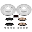 CRK258 Front Brake Disc and Pad Kit, Geomet Coated, Plain Surface, 5 Lugs, 275 mm, Ceramic, Z17 Evolution Geomet Coated