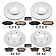 2009 Honda Accord - Front and Rear Brake Disc and Pad Kit, Geomet Coated, Plain Surface, 5 Lugs, 281.6 mm, Ceramic, engdesig: K24Z2, 2.4L 4Cyl, Z17 Evolution Geomet Coated