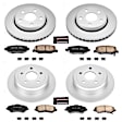 2016 Jeep Wrangler - Front and Rear Brake Disc and Pad Kit, Plain Surface, 5 Lugs, 302 mm, Ceramic, 3.6L 6Cyl, Z17 Evolution Geomet Coated