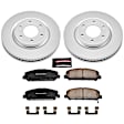 CRK2961 Front Brake Disc and Pad Kit, Geomet Coated, Plain Surface, 6 Lugs, 350 mm, Ceramic, Z17 Evolution Geomet Coated