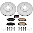CRK3055 Front Brake Disc and Pad Kit, Plain Surface 5 Lugs 300 mm Ceramic Z17 Evolution Geomet Coated