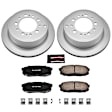 2007 Toyota Tundra - Rear Brake Disc and Pad Kit, Geomet Coated, Plain Surface, 5 Lugs, 345 mm, Ceramic, 4.0L 6Cyl, Z17 Evolution Geomet Coated
