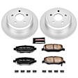 CRK3090 Rear Brake Disc and Pad Kit, Plain Surface 5 Lugs 316 mm Ceramic Z17 Evolution Geomet Coated
