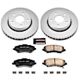 2012 Jeep Wrangler - Front Brake Disc and Pad Kit, Geomet Coated, Plain Surface, 5 Lugs, 302 mm, Ceramic, 3.6L 6Cyl, Z17 Evolution Geomet Coated