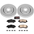 CRK3118 Front Brake Disc and Pad Kit, Geomet Coated, Plain Surface, 5 Lugs, 302 mm, Ceramic, Z17 Evolution Geomet Coated