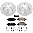 CRK3124 Rear Brake Disc and Pad Kit, Geomet Coated, Plain Surface, 5 Lugs, 290 mm, Ceramic, Z17 Evolution Geomet Coated