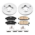 CRK3164 Front Brake Disc and Pad Kit, Plain Surface, 4 Lugs, 260 mm, Ceramic, Z17 Evolution Geomet Coated